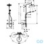 креслення Душова система з термостатом Hansgrohe Croma Select 280 Air 1jet Showerpipe 26790000