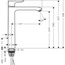 розмір змішувач для раковини hansgrohe metris 31082000