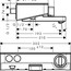 креслення Термостат для ванни Hansgrohe ShowerTablet Select 13151400