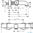 креслення Термостат для ванни Hansgrohe Ecostat 1 001 CL 13201000