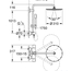 чертеж Душевая система с термостатом Grohe Rainshower 27966000