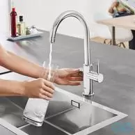 купить смеситель для мойки с функцией фильтра grohe blue home 31455000