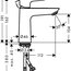 розмір змішувач для раковини hansgrohe talis e 110 71711000
