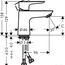 креслення Змішувач для раковини Hansgrohe Talis E 80 71701000