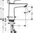 розмір змішувач для раковини hansgrohe talis e 110 71712000