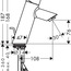 розмір змішувач для раковини hansgrohe talis 32040000