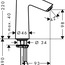 розмір змішувач для раковини hansgrohe talis select s 72043000