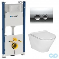 Инсталляция Geberit Duofix 458.121.21.1 с подвесным унитазом Roca Gap A34H0N8000