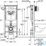 креслення Інсталяція Grohe Rapid SL 38772001 c підвісним унітазом Jika Mio H8207140000001