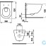 технічна схема Інсталяція для унітазу Tece Base 9400005 з підвісним унітазом Laufen Pro H8209660000001