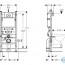 креслення Інсталяція Geberit Duofix 458.121.21.1 c підвісним унітазом Roca Victoria Rimless A34H398000