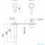 чертеж Настенный смеситель для раковины Giulini Futuro 6520-15