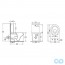 креслення Унітаз-компакт підлоговий Q-tap ​​Jay WHI 2176P