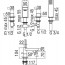 чертеж Смеситель для ванны Nobili Loop LP90001/6CR