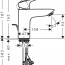 технічна схема Душова система Grohe BauClassic 26699000 +Змішувач для раковини Hansgrohe Logis 71100000