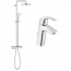Душова система Grohe BauClassic 210 26699000 + Змішувач для раковини Grohe Eurosmart 23322001 