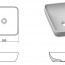 креслення Накладна раковина Ravak Ceramic Uni 380 S Slim XJX01138001