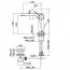креслення Змішувач для раковини Paffoni Rock RO 075 CR