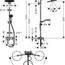 креслення Душова система Hansgrohe Croma Select 280 Air 26791000