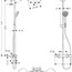 креслення Душова система Hansgrohe Croma 220 Air 27185000