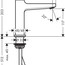 розмір змішувач для раковини hansgrohe metropol select 110 32571000