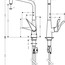 размер смеситель для кухни hansgrohe metris select 14884800