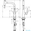 розмір змішувач для кухні hansgrohe metris select 14883000