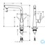 розмір змішувач для кухні hansgrohe metris select 14847800