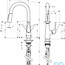 розмір змішувач для кухні hansgrohe talis s 72815000
