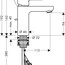 розмір змішувач для раковини hansgrohe metris s 31060000