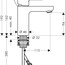 розмір змішувач для раковини hansgrohe metris s 31068000