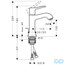 розмір змішувач для раковини hansgrohe metris classic 31075000