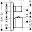 креслення Термостат Hansgrohe PuraVida 15775400