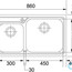 кухонна мийка franke galassia gax 507 розміри