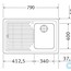розміри кухонна мийка franke logica line llx 808
