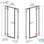 технічна схема Душові двері Radaway Arta DWJS 140 ліва 386456-03-01L, 386122-03-01L