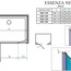креслення Душові двері Radaway Essenza New DWJS 110 ліві 385030-01-01L, 384090-01-01