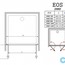 креслення Душові двері Radaway Eos DWD 80 арт. 37713-01-12N (інмато
