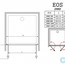 чертеж Душевые двери Radaway Eos DWD 120 арт. 37773-01-01N