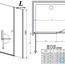 креслення Душові двері Radaway Eos DWS 140 права 37993-01-01NR