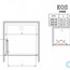 чертеж Душевая дверь Radaway Eos DWB 70 правая 37883-01-01NR