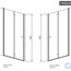 технічна схема Душові двері Radaway Eos DWB 80 права 37813-01-12NR (інмато