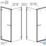 технічна схема Душова кабіна Radaway Arta KDJ I ліва 80 + S1 80 (386081-03-01L + 386020-03-01