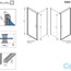 технічна схема Душова кабіна Radaway Eos KDJ 90x90 (37503-01-01NL