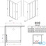креслення Душова кабіна Radaway Eos KDJ-B 90x90 (37403-01-01NL