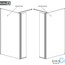 технічна схема Душова кабіна Radaway Eos II Walk-in 80 ліва 3799500-01L