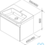 Тумба під умивальник Ravak 10 ° 650 + умивальник 10 ° 650 X000000736 + XJI01165000 технічна схема 2