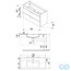 креслення Тумба з раковиною Jika Cube 100 см H4536521763021