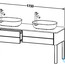 чертеж Тумба с умывальником и каменной столешницей Duravit Luv LU9562B, 037960, LU9467B