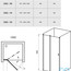 чертеж Душевые двери Ravak Chrome CSD2-100 0QVAC100Z1 белый + transparent